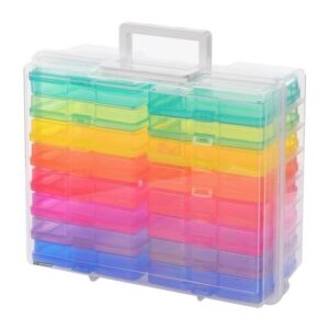 Photo Storage Box With Handle 16 inner 4?6 inch Photo Cases (Color)