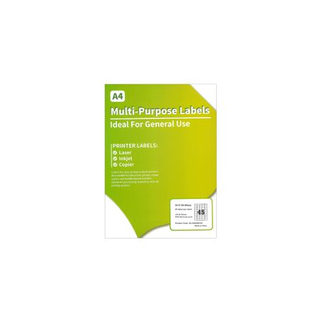 INKWAREHOUSE 45Up Label Self Adhesive A4 Size 100 Sheets