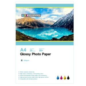 INKWAREHOUSE A4 260 GSM High Gloss Photo Paper - 20 Sheets