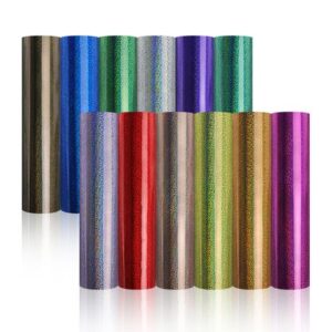 Holographic Sparkle Sticker Vinyl Permanent 12 pc 30X30cm+1x transfer film