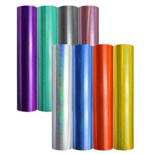 Holographic Shimmer Sticker Vinyl Permanent 8 pc 30x30cm +1x transfer film