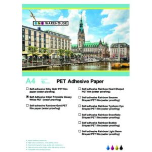 Printable Vinyl Sticker Paper A4 Adhesive - Glossy White (10 Sheets)