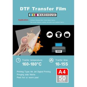 DTF Direct to Film A4 PET Transfer Film 50 sheets (DOUBLE SIDE)