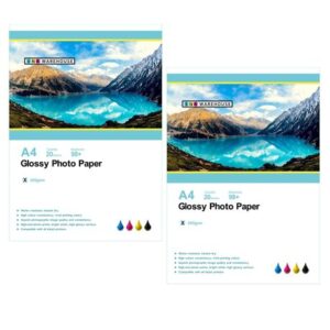 INKWAREHOUSE A4 260 GSM High Gloss Photo Paper - 20 Sheets (COMBO X 2)