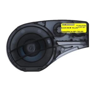 Brady M21-750-595-YL Vinyl Label Black on Yellow - Compatible