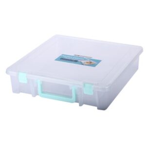 12"x13" Plastic CRAFT Storage Box for Documents Papers Sewing with Handle