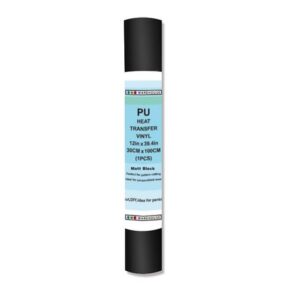 INK WAREHOUSE PU Heat Transfer Vinyl 30.48cm X 1m matt black