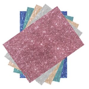 Glitter Card cardstock 5 Colors A4 220GSM for Cricut, Crafts Multipack