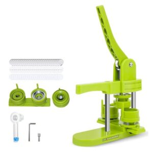 Button Maker Machine 44mm Punch with 100pcs Button Parts & Circle Cutter