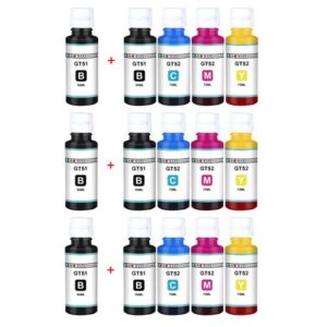 HP GT51 / 51 / GT52 / 52 Multipack X 3 + 3 GT51 Black - Compatible