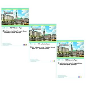 Printable Vinyl Sticker Paper A4 Adhesive - Glossy White (30 Sheets)