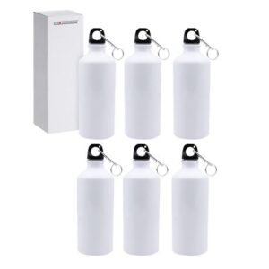 INK WAREHOUSE 750 ml White Aluminium Sublimation Water Bottle X 6